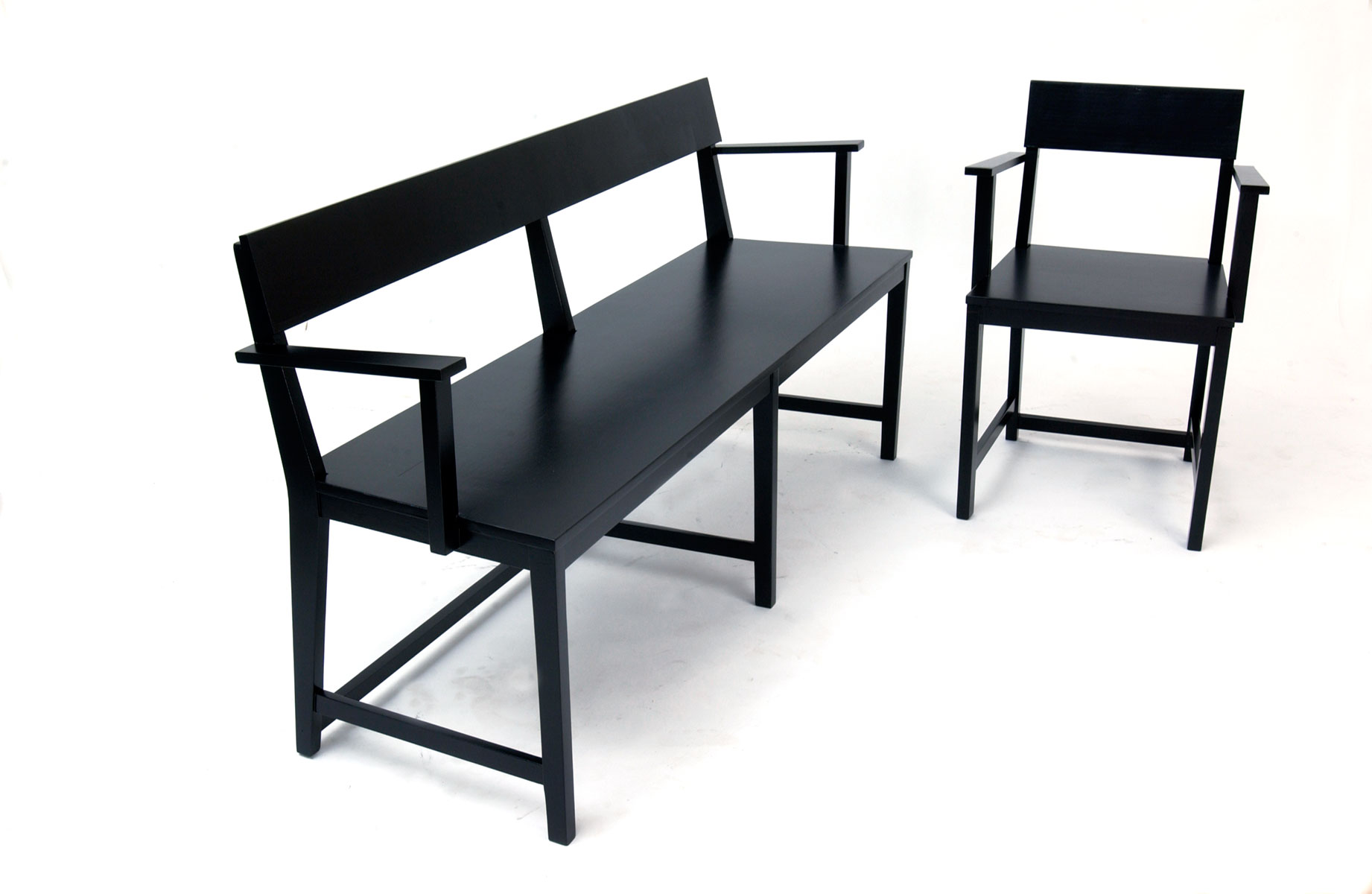 Simple-Bench-and-Chair-Black